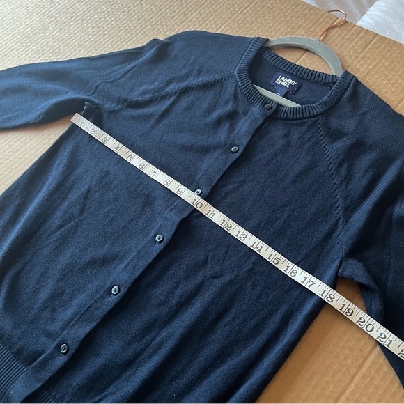 Land’s End Classic Cardigan sweater, navy blue, NWOT size S, relaxed fit - Picture 3 of 11